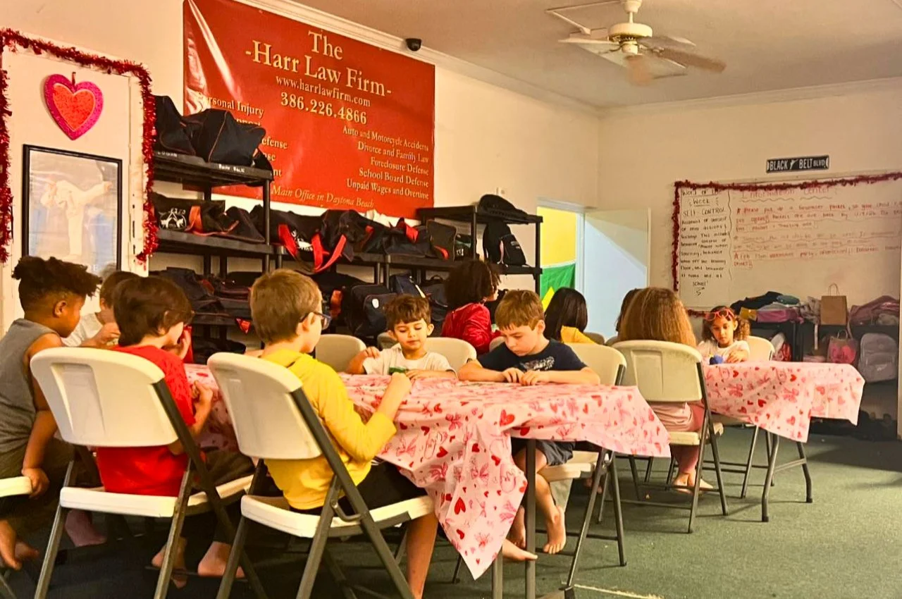 Kids in after-school martial arts at Academy of Martial Arts Ormond